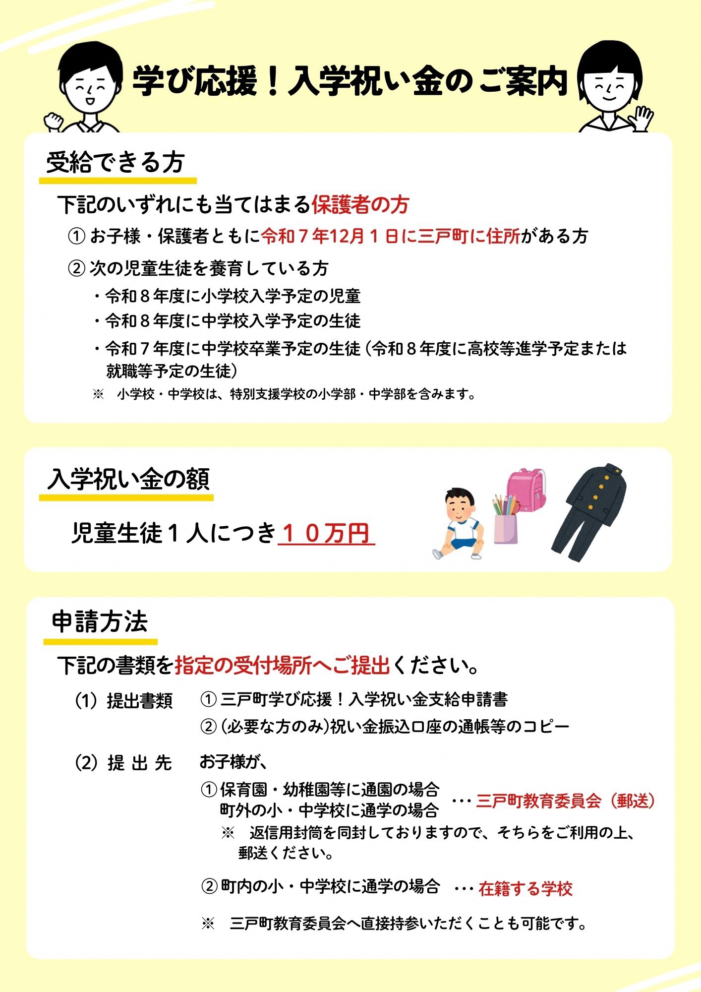 まなびおうえんにゅうがくいわいきんちらしうら