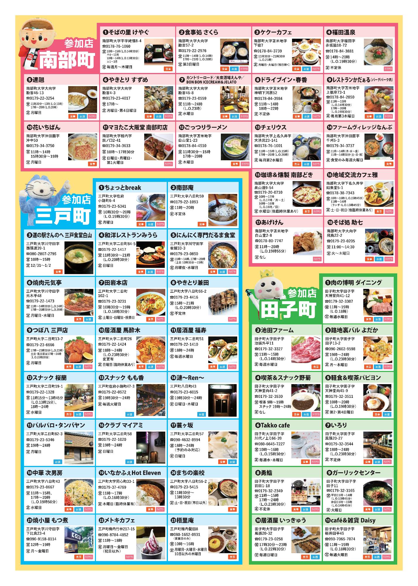 第7回三町食べ歩きスタンプラリー裏